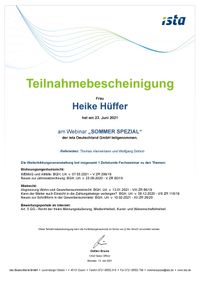 Teilnahmebescheinigung ista Webinar Sommer Spezial 06-2021